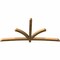 Ekena Millwork Davenport Rough Sawn Timber Gable Bracket, Western Red Cedar, 108"W x 54"H x 4"D x 4"F, 12/12 Pitch GBW108X54X0404DAV00RWR - alternate 5